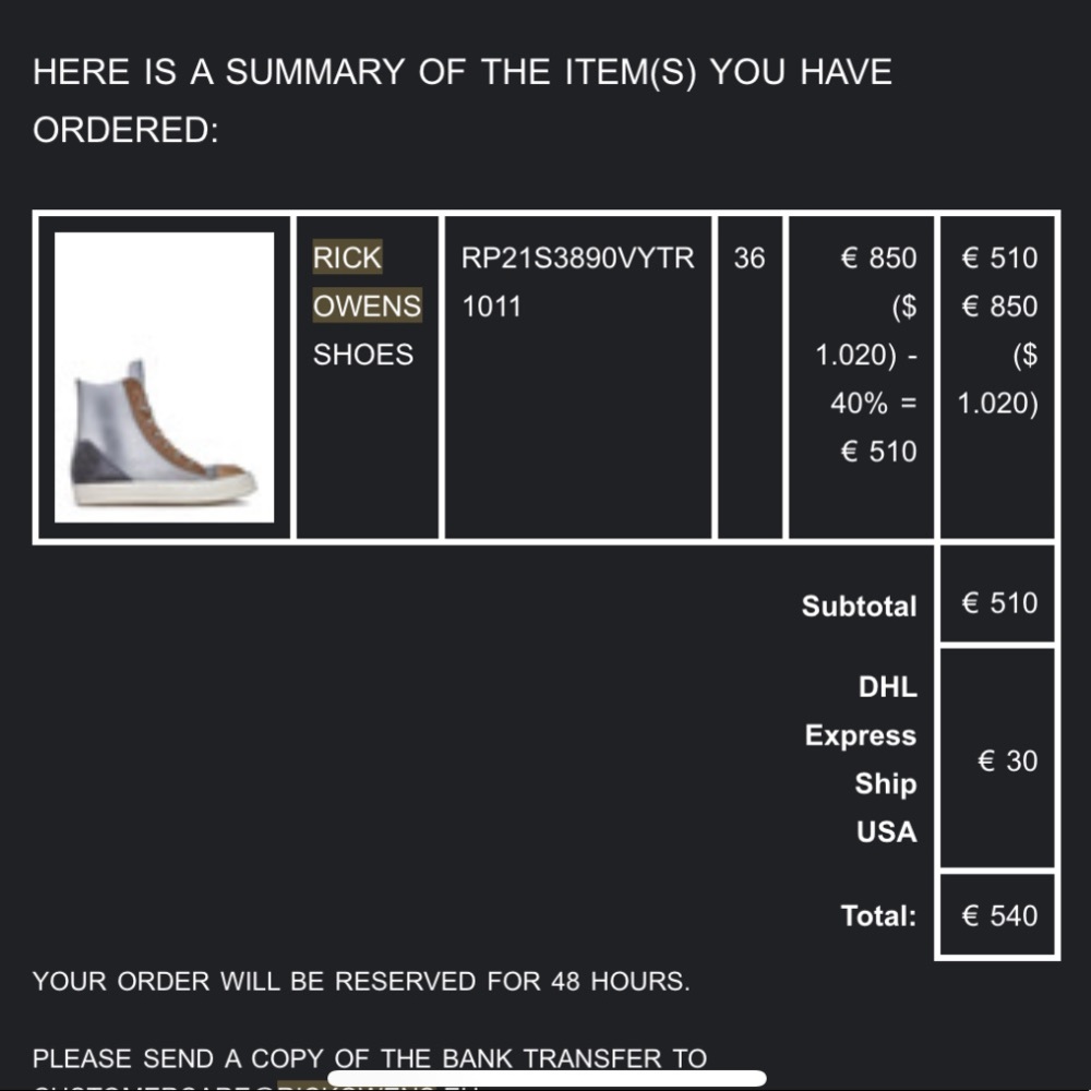 Rick Owens Sneakers Very Rare